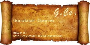 Gerstner Cserne névjegykártya